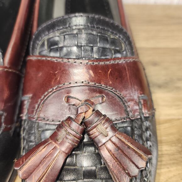 Johnston & Murphy Aragon II Kiltie Tassel Leather Loafers Sz 12 Men Black Brown main image 6